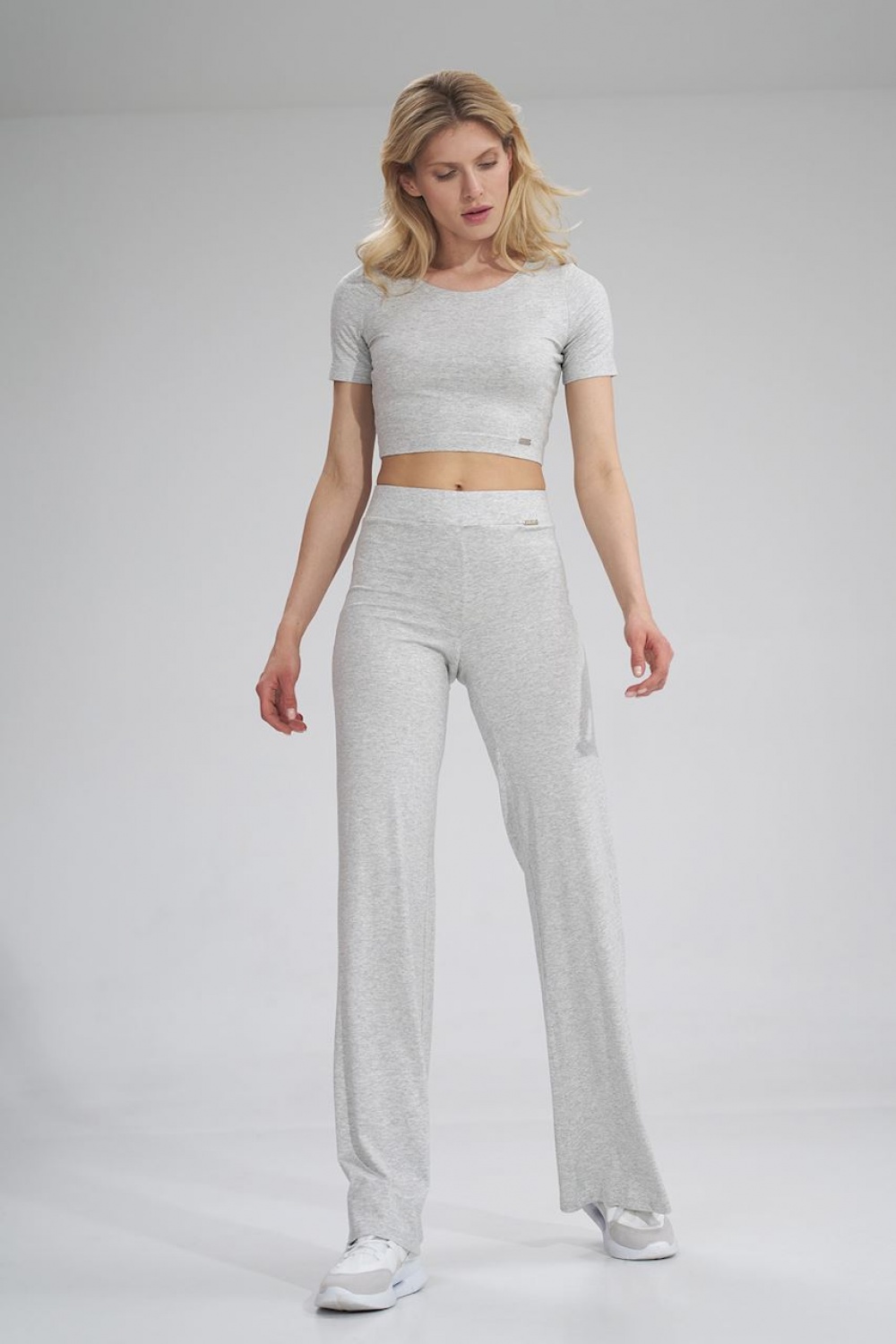 Spodnie Damskie Model M749 Grey Melange - Figl154716 - Szary