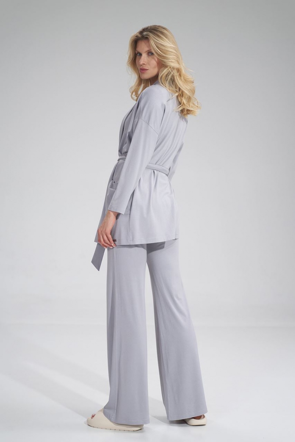 Bluza Damska Model M750 Light Grey - Figl154722 - Szary - obrazek 3