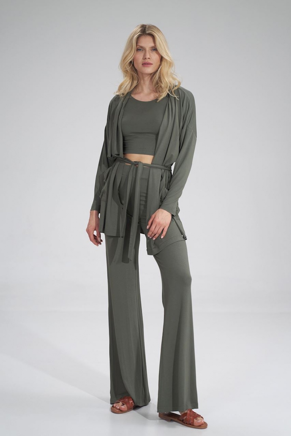 Bluza Damska Model M750 Oliwka - Figl154727 - Zielony
