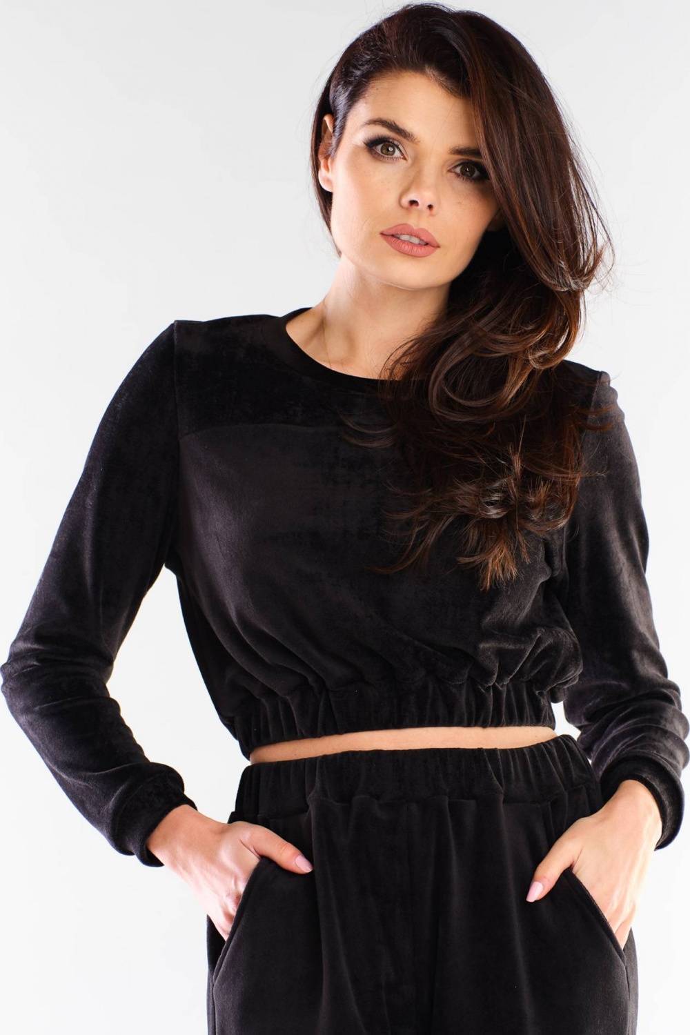 Bluza Damska Model A421 Black - awama154781 - Czarny