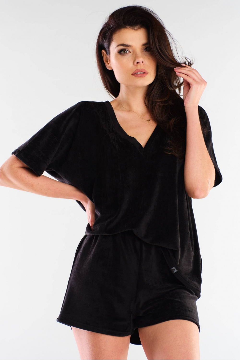 Szorty Damskie Model A418 Black - awama154793 - Czarny