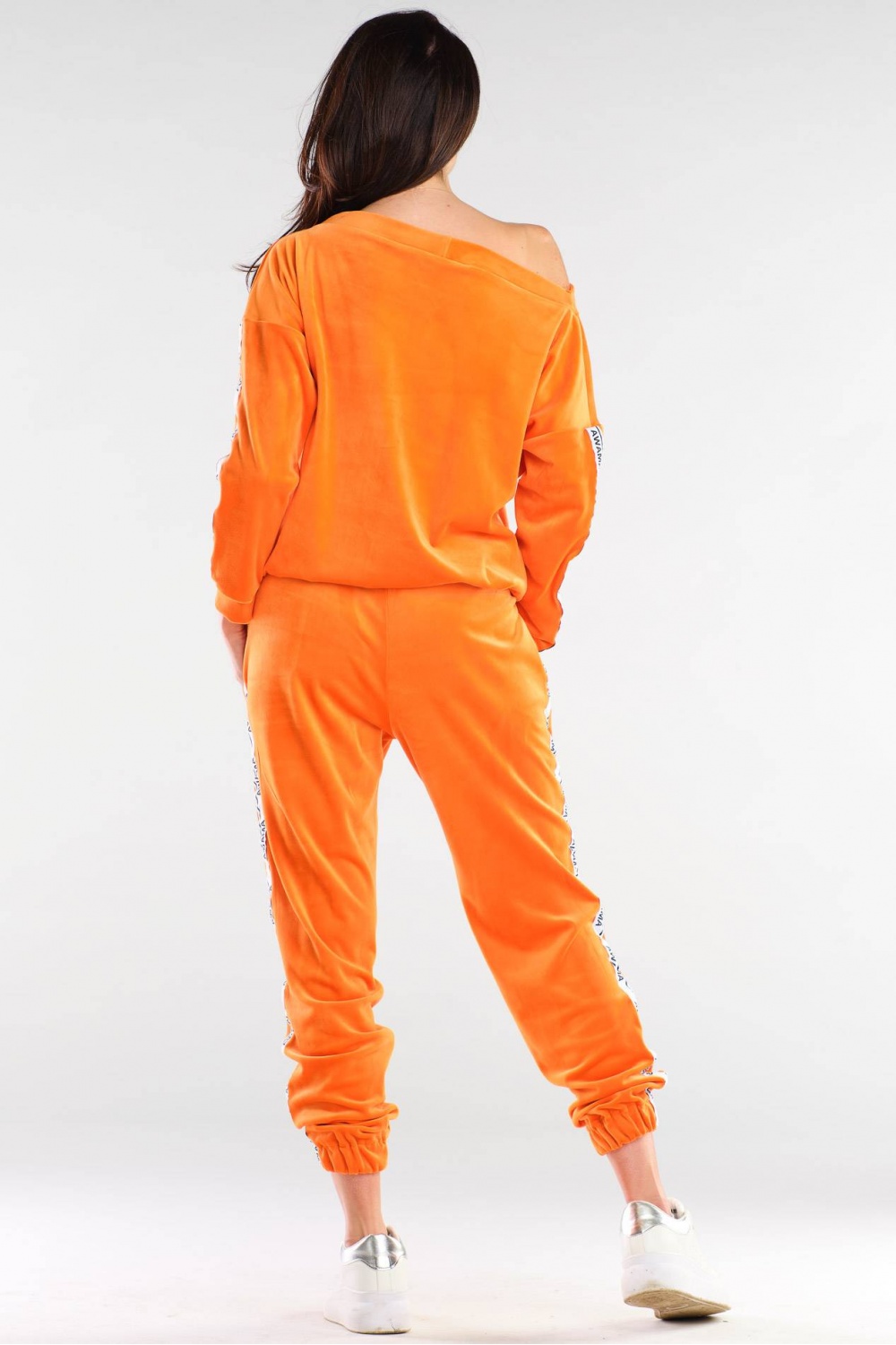 Spodnie Dresowe Model A409 Orange - awama154804 - Pomarańczowy - obrazek 3