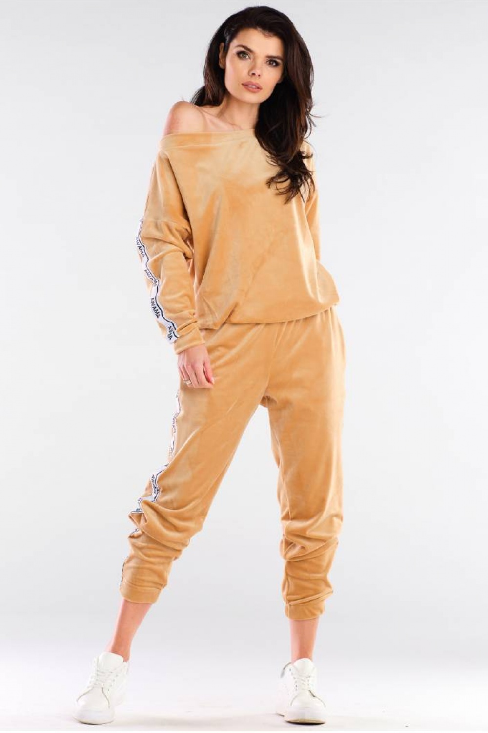 Bluza Damska Model A408 Beige - awama154808 - Beżowy - obrazek 2