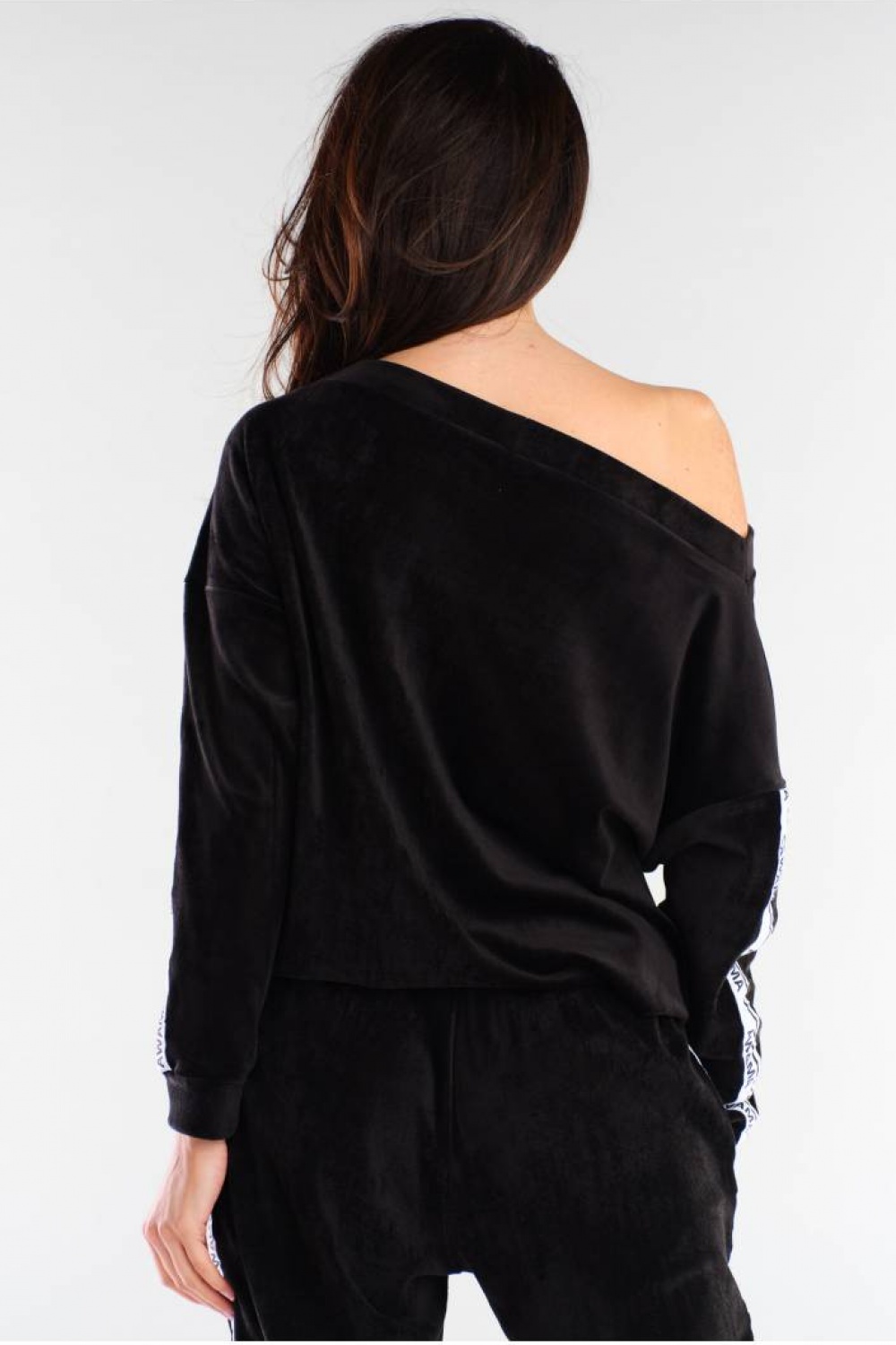 Bluza Damska Model A408 Black - awama154809 - Czarny - obrazek 3
