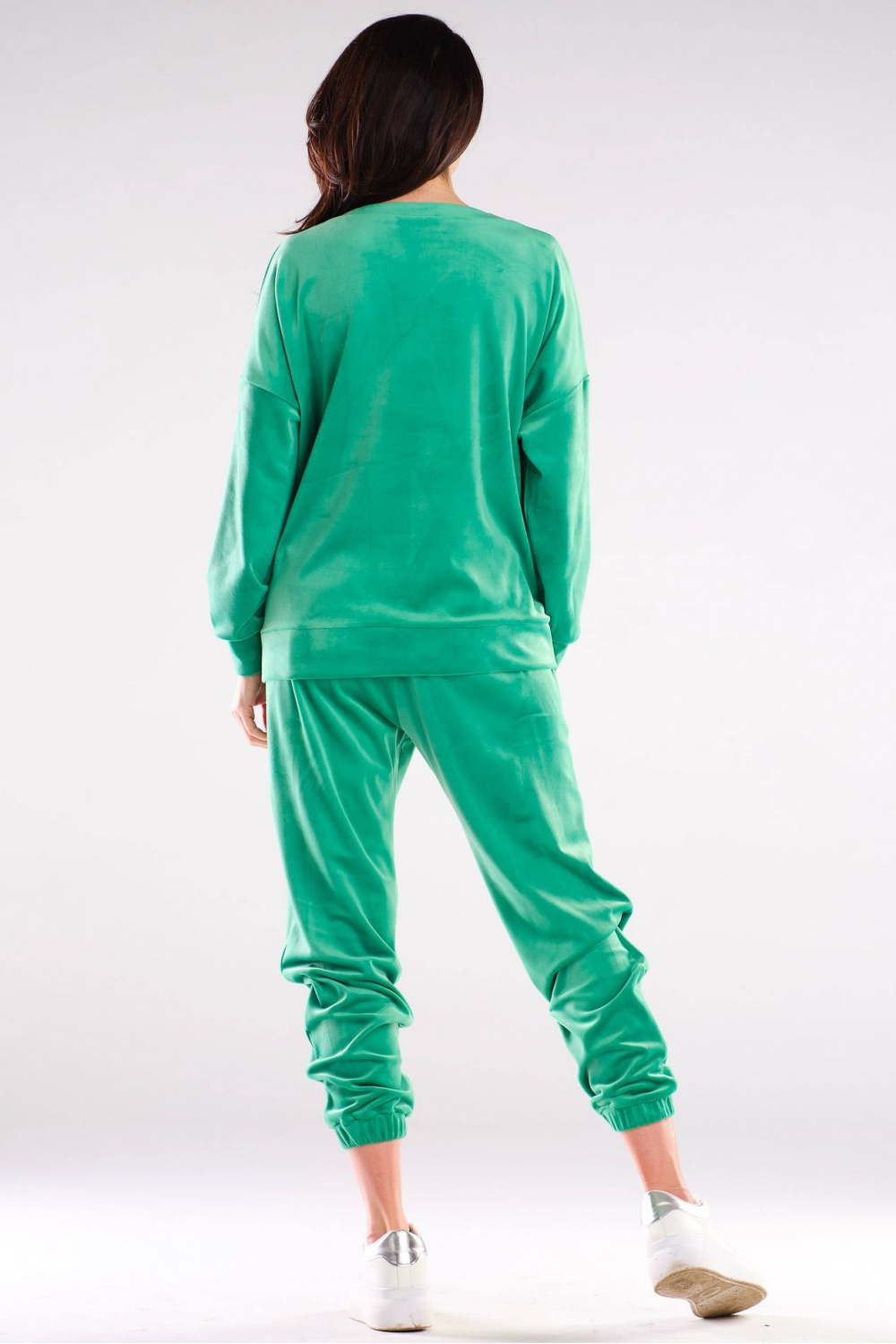 Spodnie Dresowe Model A411 Green - awama155469 - Zielony - obrazek 3