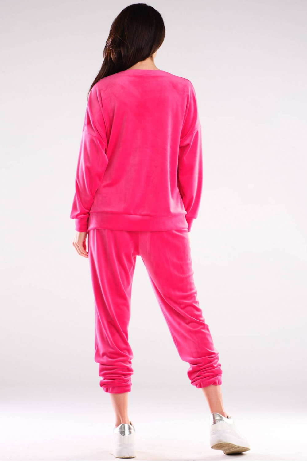 Spodnie Dresowe Model A411 Pink - awama155470 - Różowy - obrazek 3