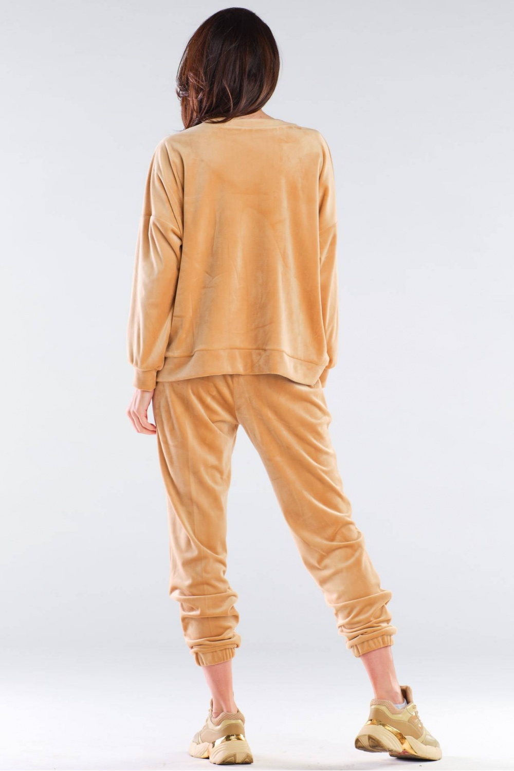 Spodnie Dresowe Model A411 Beige - awama155472 - Beżowy - obrazek 3