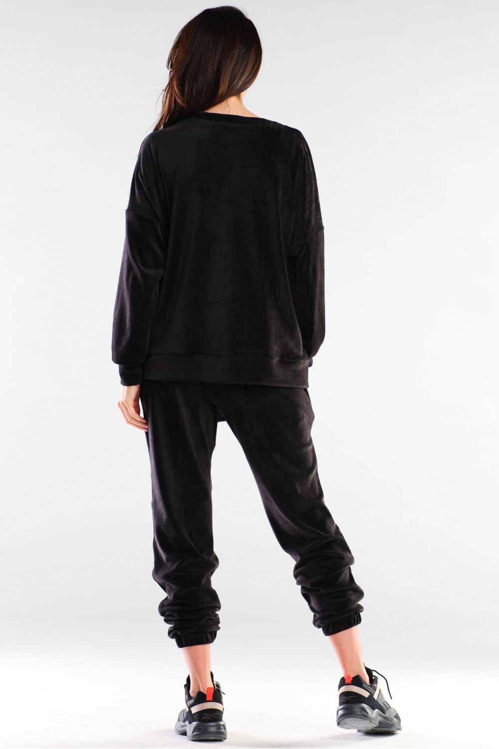 Spodnie Dresowe Model A411 Black - awama155473 - Czarny - obrazek 3