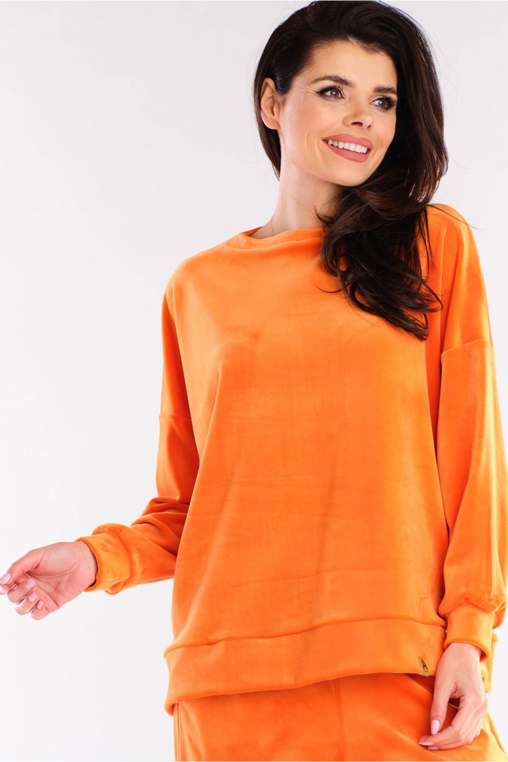Bluza Damska Model A410 Orange - awama155477 - Pomarańczowy
