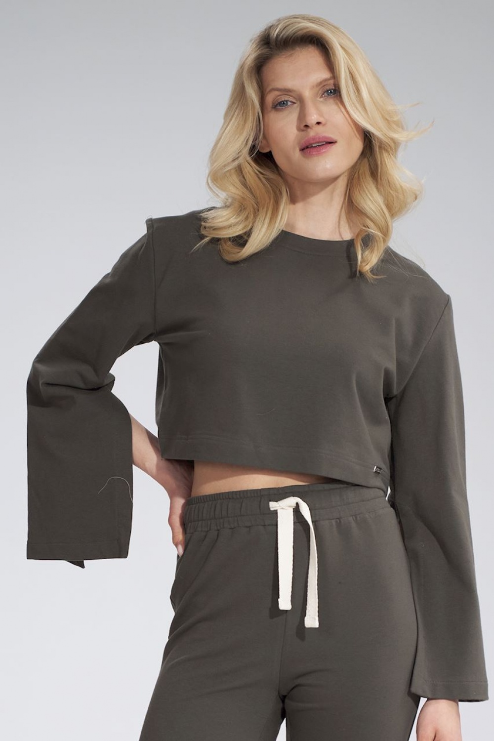 Bluza Damska Model M774 Oliwka - Figl155959 - Zielony