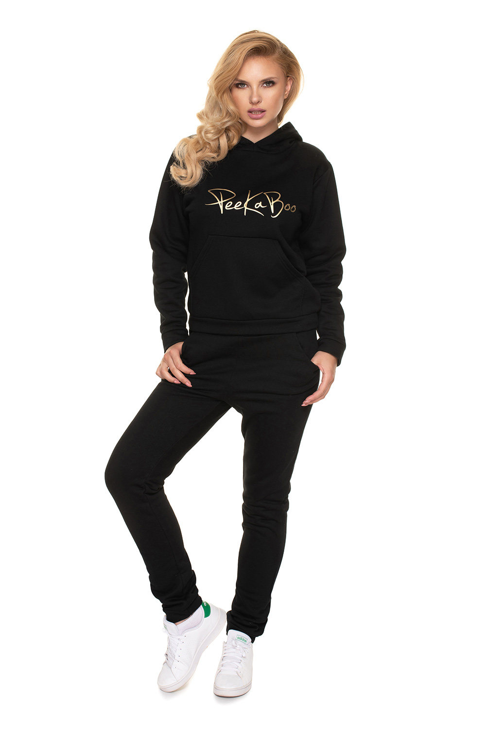 Spodnie Dres Damski Model 0196 Black - PeeKaBoo156907 - Czarny