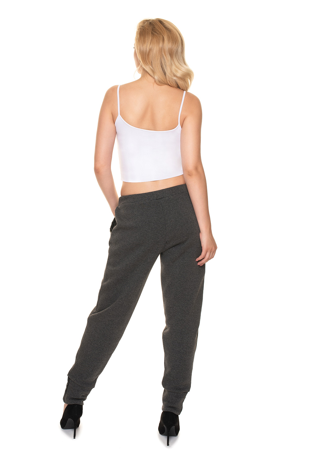 Spodnie Dresowe Model 0195 Grafit - PeeKaBoo156911 - Szary - obrazek 3