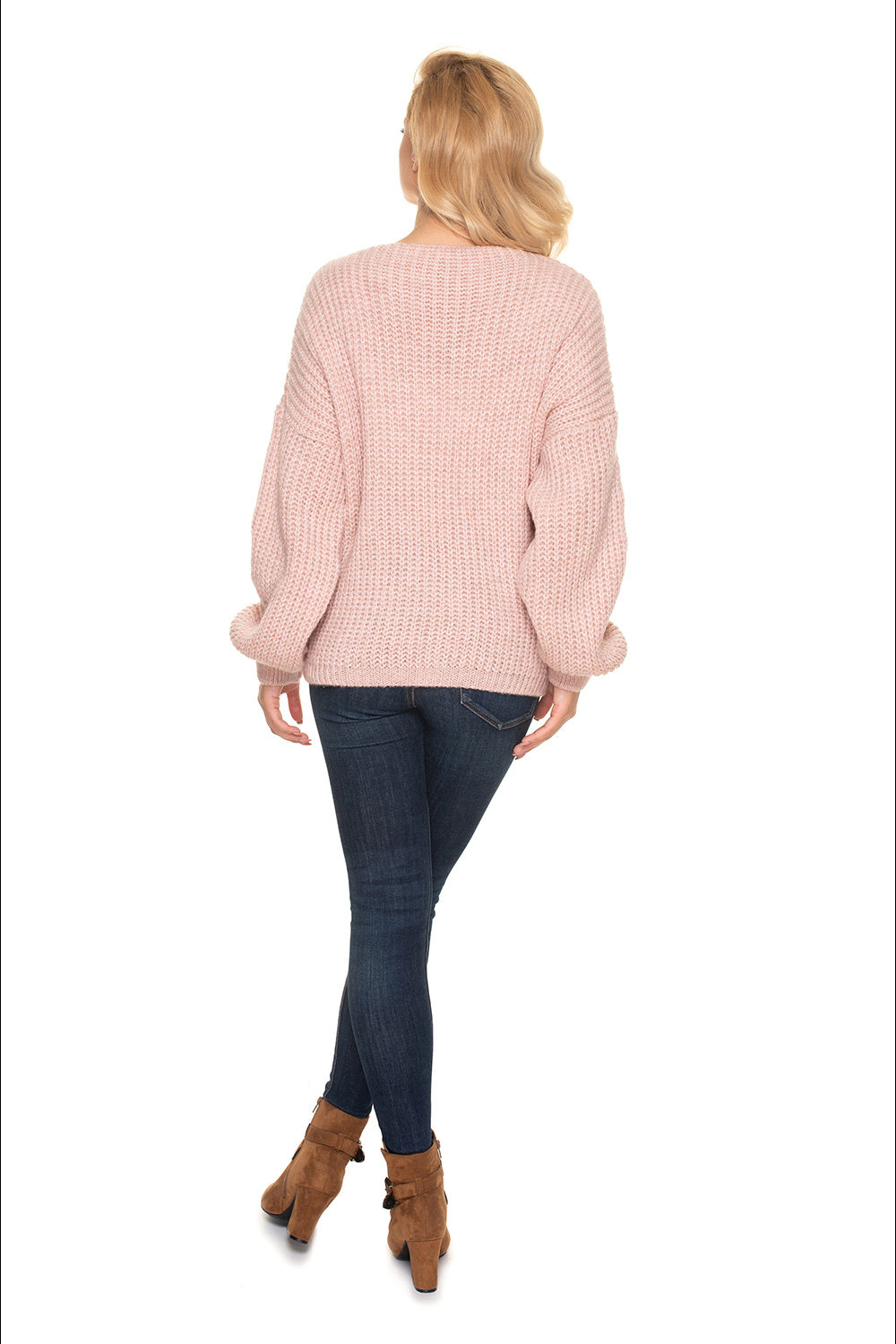 Sweter Kardigan Model 30077 Blady Róż - PeeKaBoo156914 - Różowy - obrazek 3