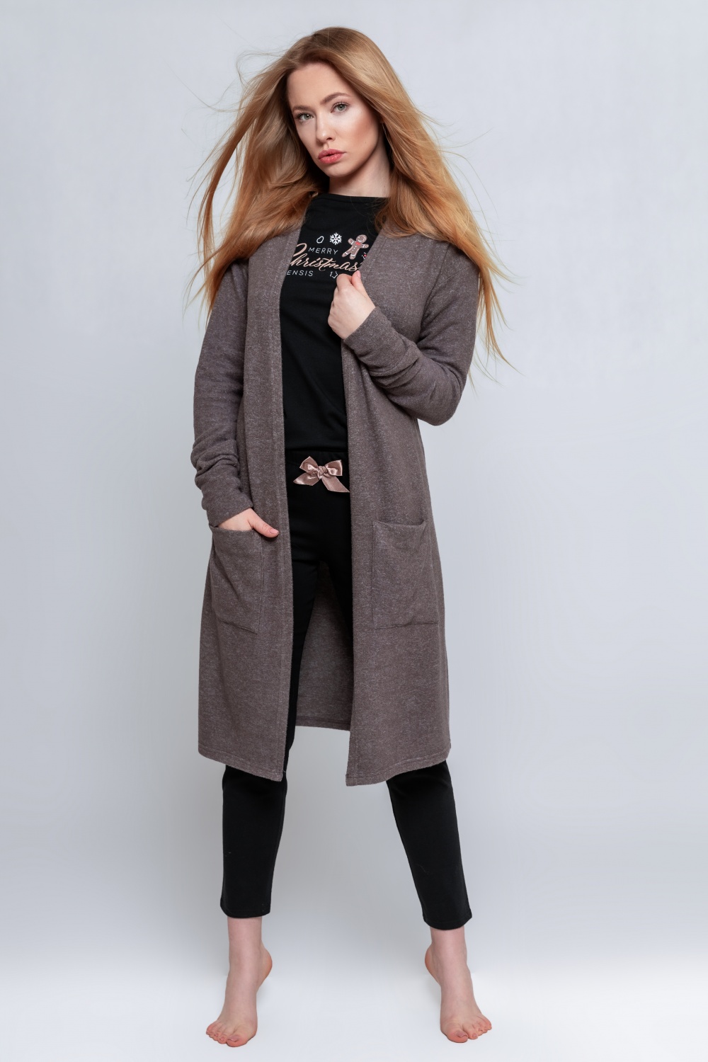 Sweter Kardigan Model Milee Brown - Sensis157075 - Brązowy