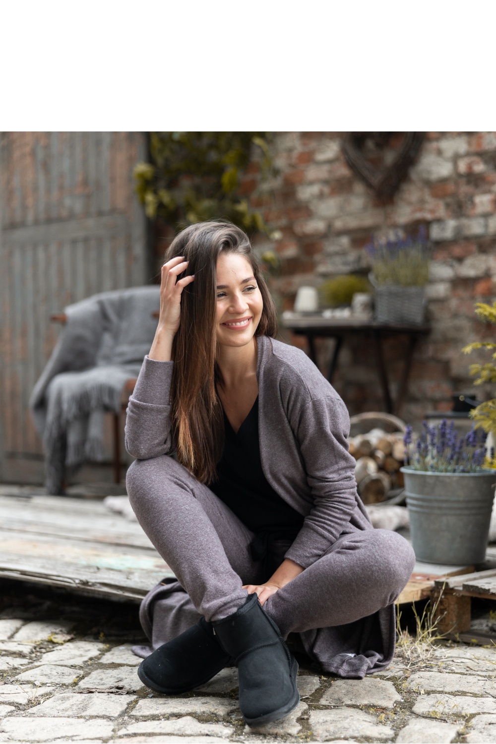 Sweter Kardigan Model Milee Brown - Sensis157075 - Brązowy - obrazek 3