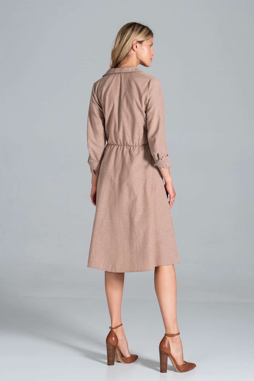 Sukienka Model M838 Beige - Figl157462 - Beżowy - obrazek 3