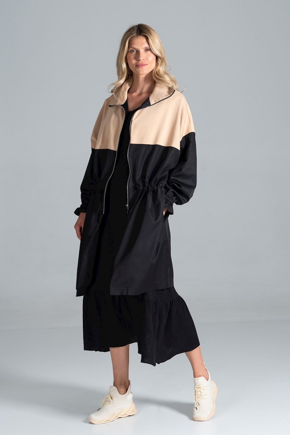 Płaszcz Model M817 Black/Beige - Figl157554 - Czarny