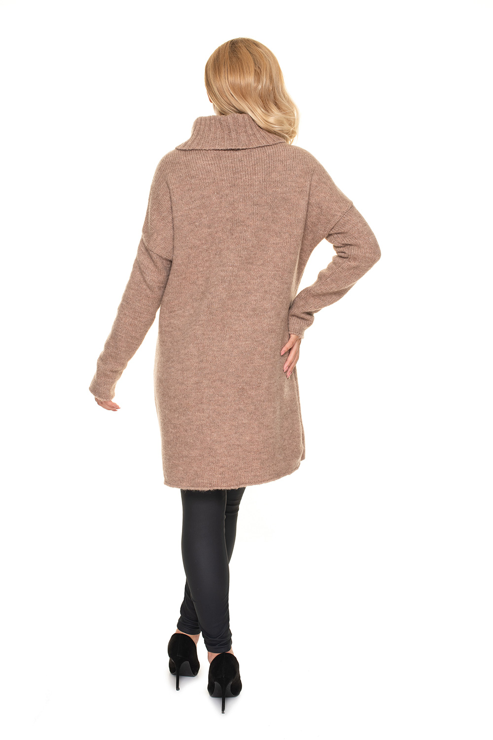 Sweter Ciążowy Model 30078 Cappuccino - PeeKaBoo157712 - Beżowy - obrazek 3
