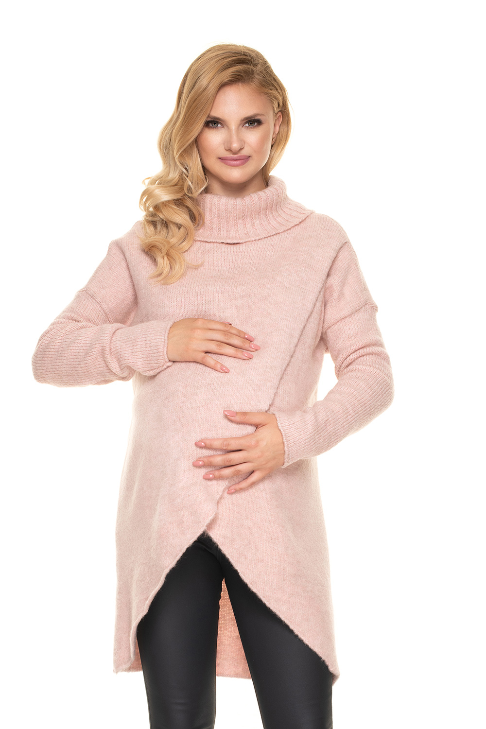 Sweter Ciążowy Model 30078 Pink - PeeKaBoo157713 - Różowy