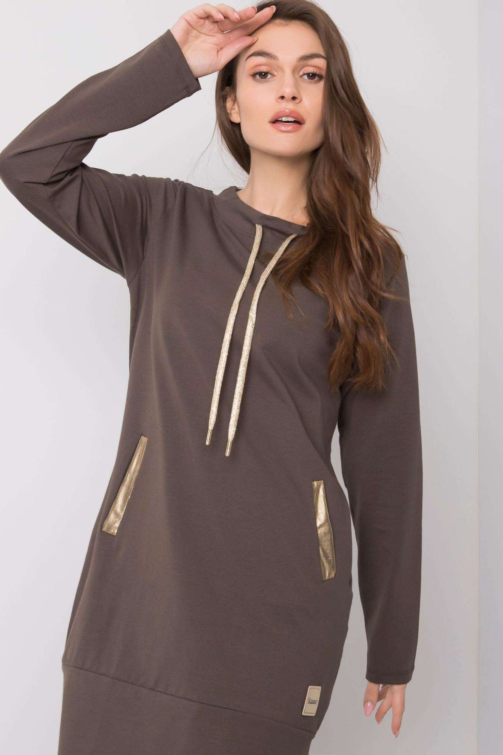 Sukienka Model RV-SK-6067.15X Khaki - Relevance159845 - Zielony - obrazek 2