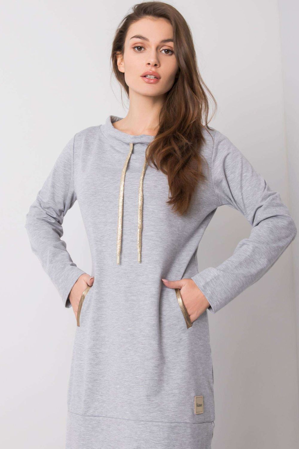 Sukienka Model RV-SK-6067.15X Grey - Relevance159846 - Szary - obrazek 3