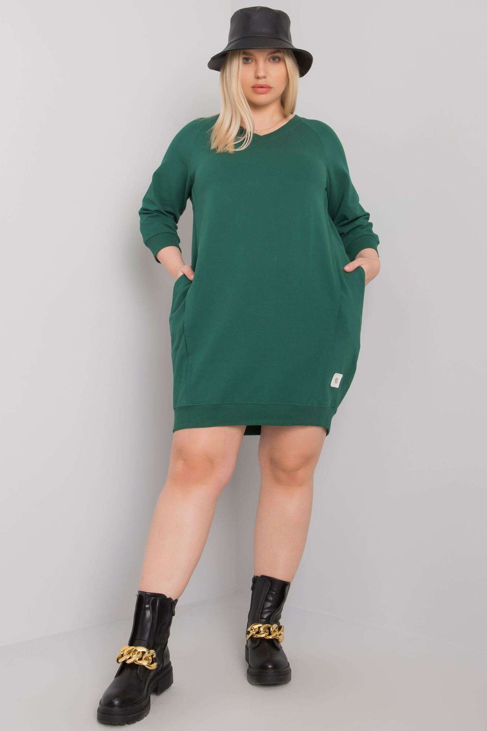 Sukienka Model RV-SK-6847.59P Dark Green - Relevance160079 - Zielony - obrazek 2