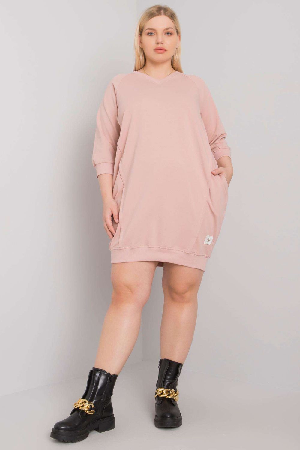 Sukienka Model RV-SK-6847.59P Dark Pink - Relevance160080 - Różowy - obrazek 2