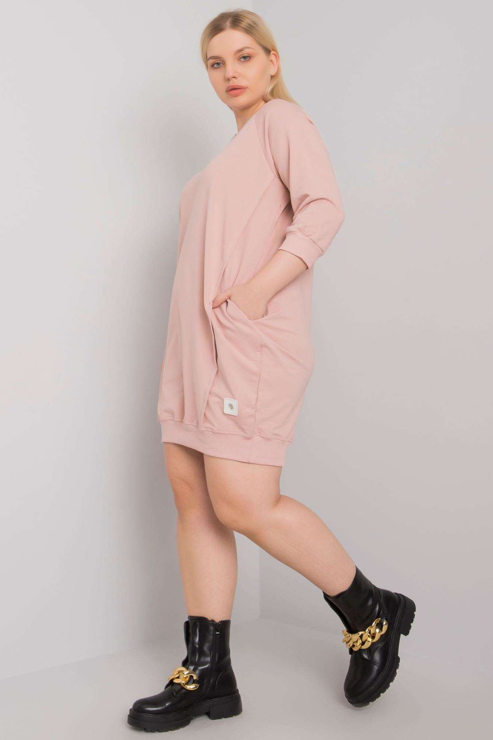 Sukienka Model RV-SK-6847.59P Dark Pink - Relevance160080 - Różowy - obrazek 3