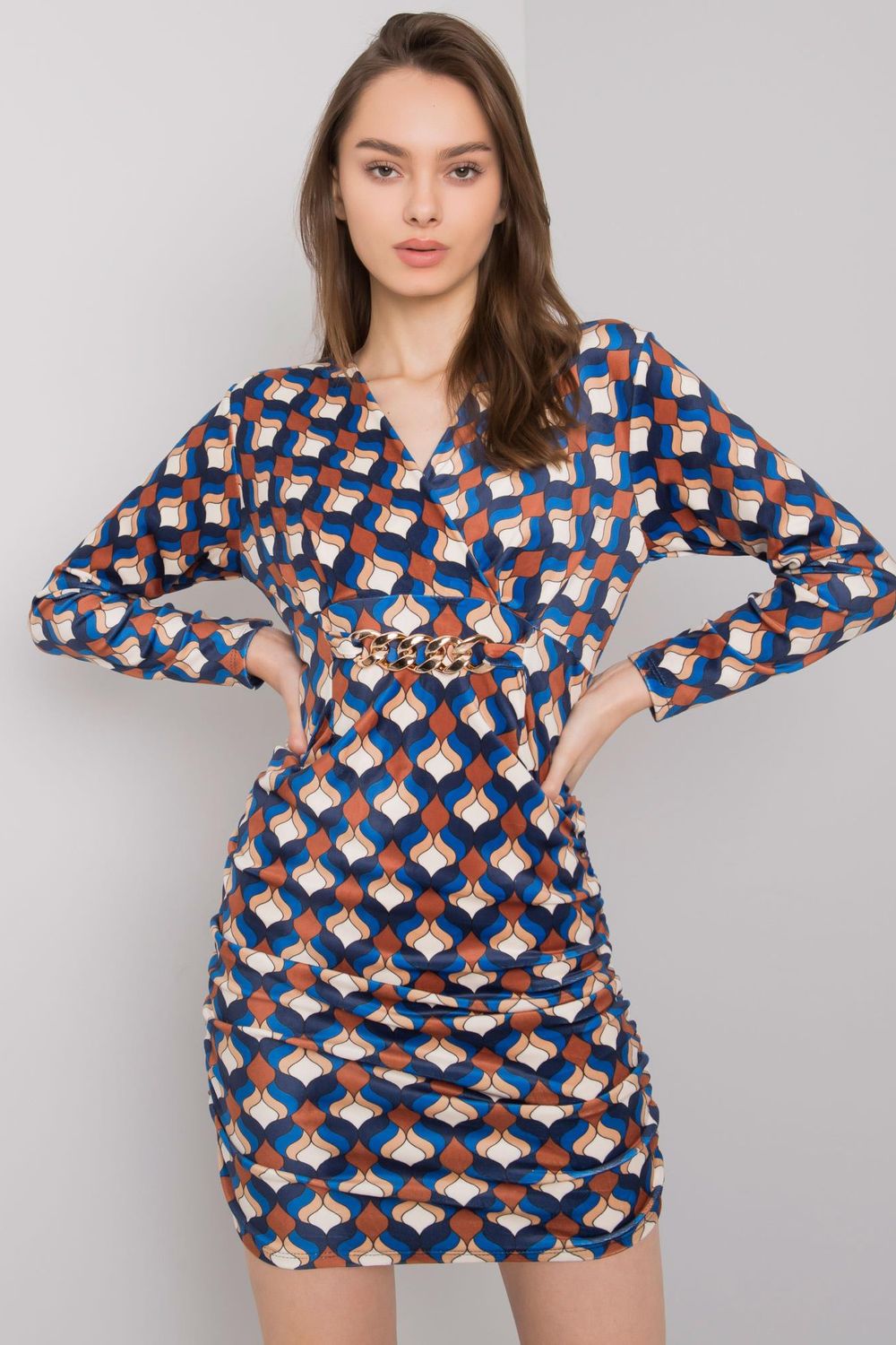 Sukienka Model DHJ-SK-12695.26P Blue - Italy Moda160390 - Niebieski
