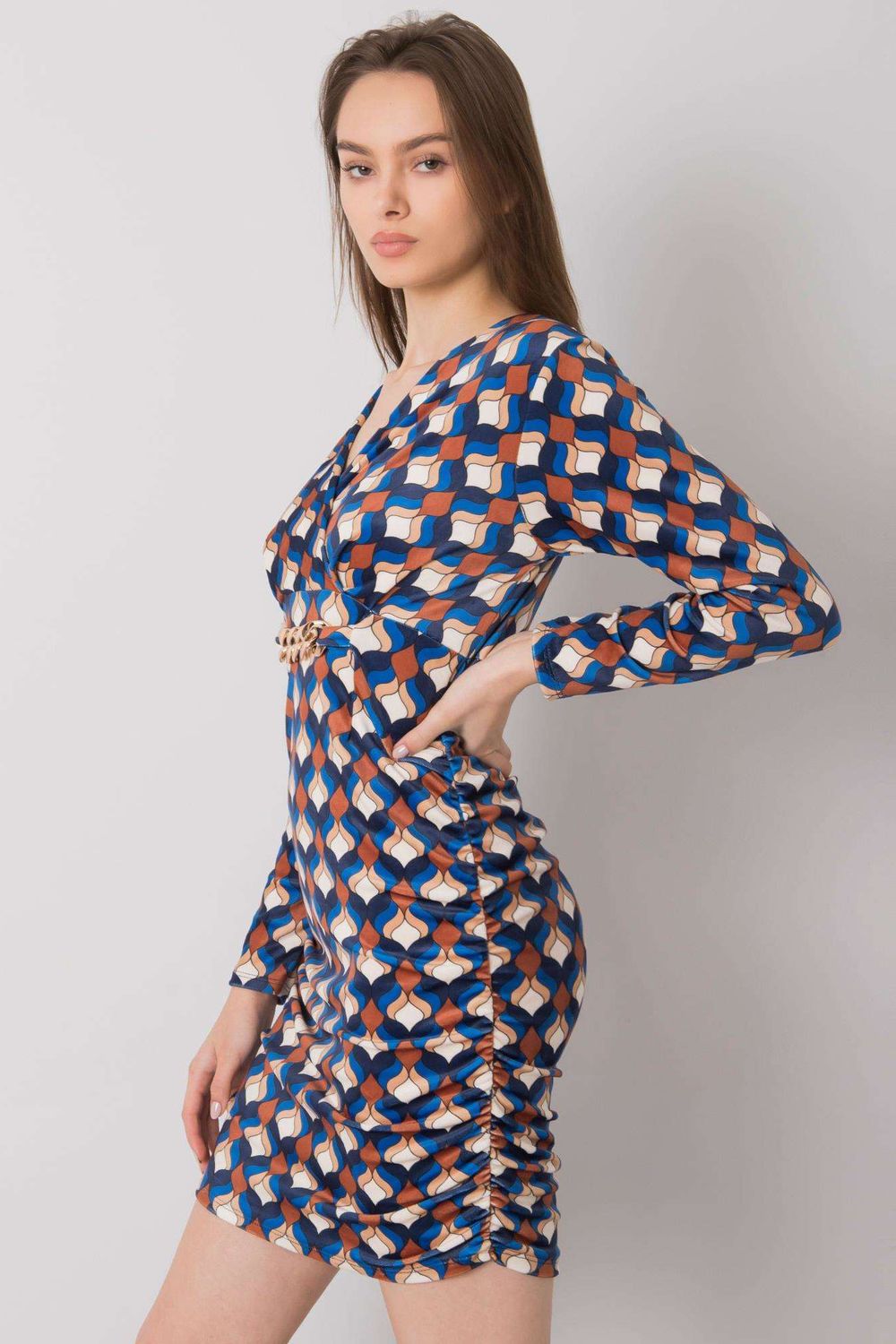 Sukienka Model DHJ-SK-12695.26P Blue - Italy Moda160390 - Niebieski - obrazek 3