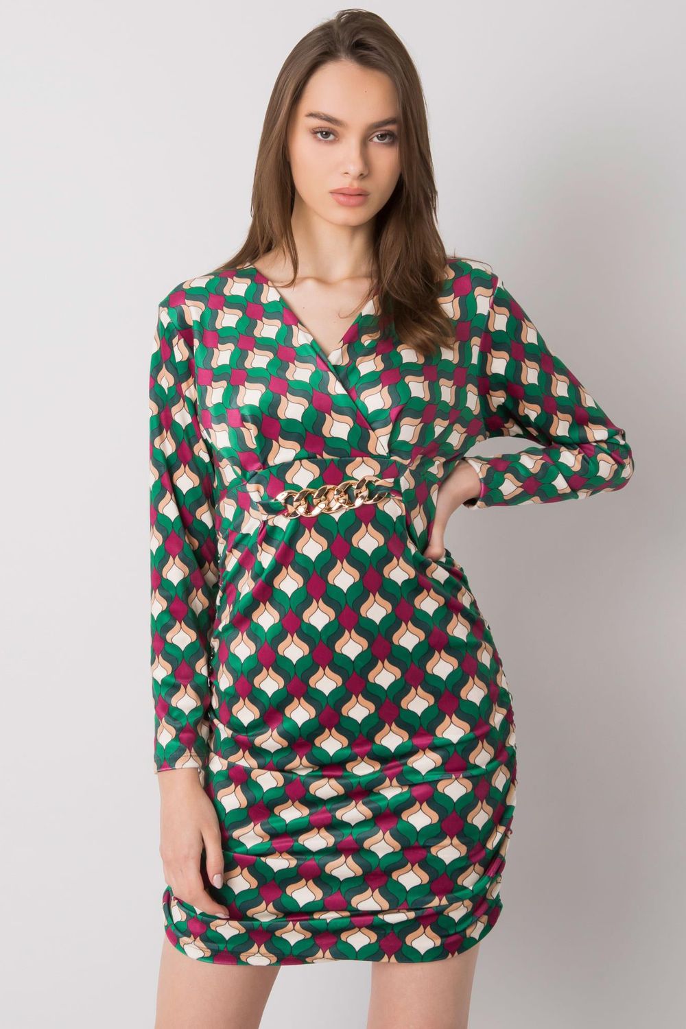 Sukienka Model DHJ-SK-12695.26P Green - Italy Moda160391 - Zielony