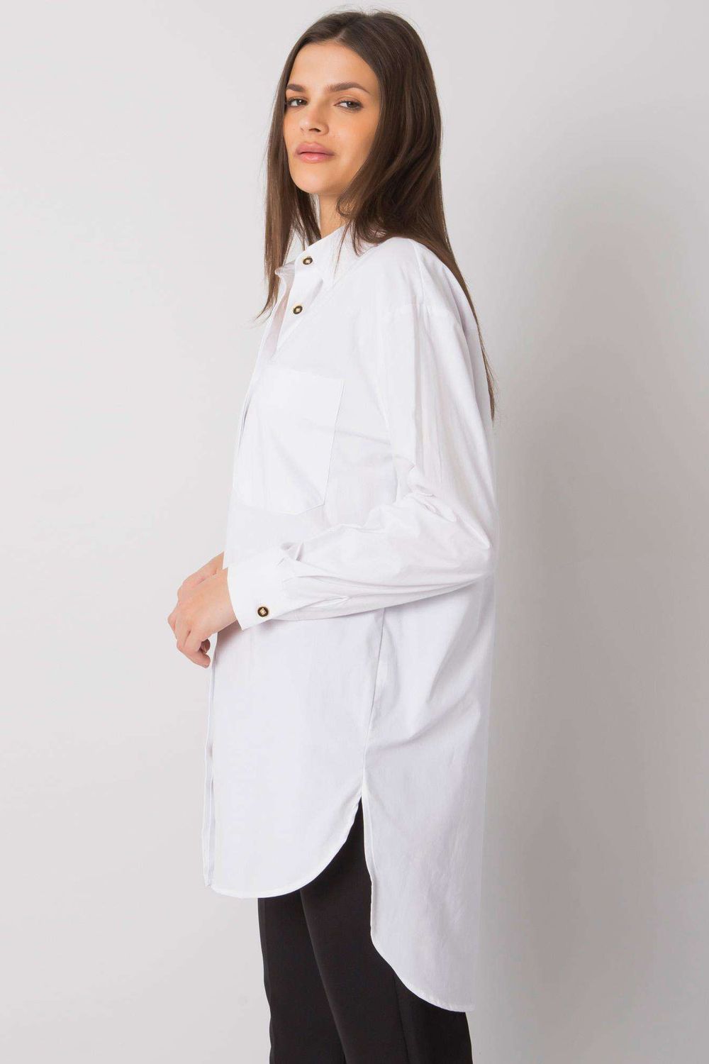 Koszula Damska Model EM-KS-005.34 White - Ex Moda160738 - Biały - obrazek 3