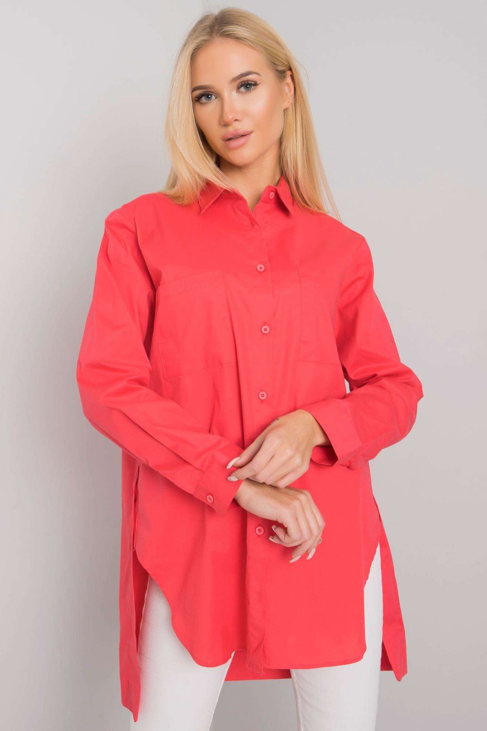 Koszula Damska Model EM-KS-001.46 Coral - Ex Moda160740 - Różowy