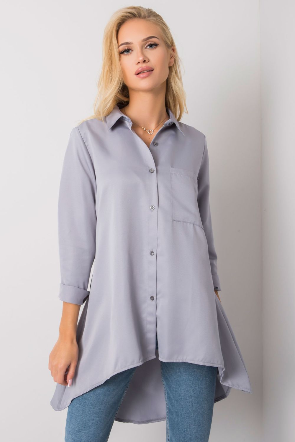 Koszula Damska Model EM-KS-556-1.11 Grey - Ex Moda160751 - Szary