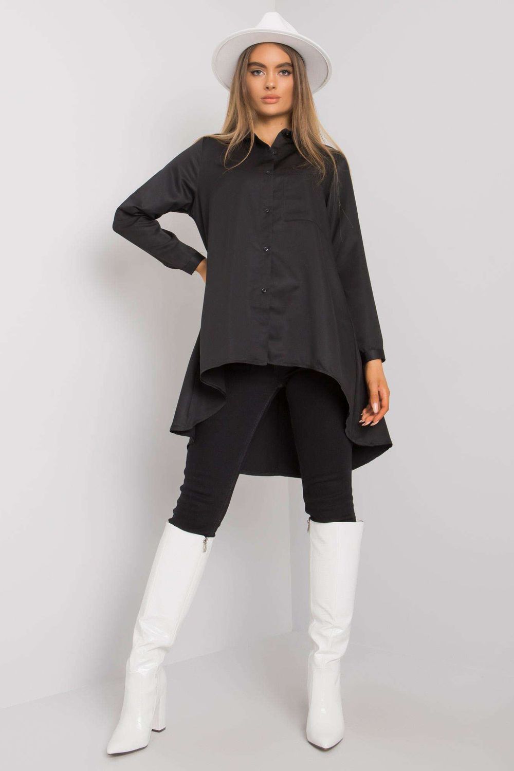 Koszula Damska Model EM-KS-556-1.11 Black - Ex Moda160752 - Czarny - obrazek 2