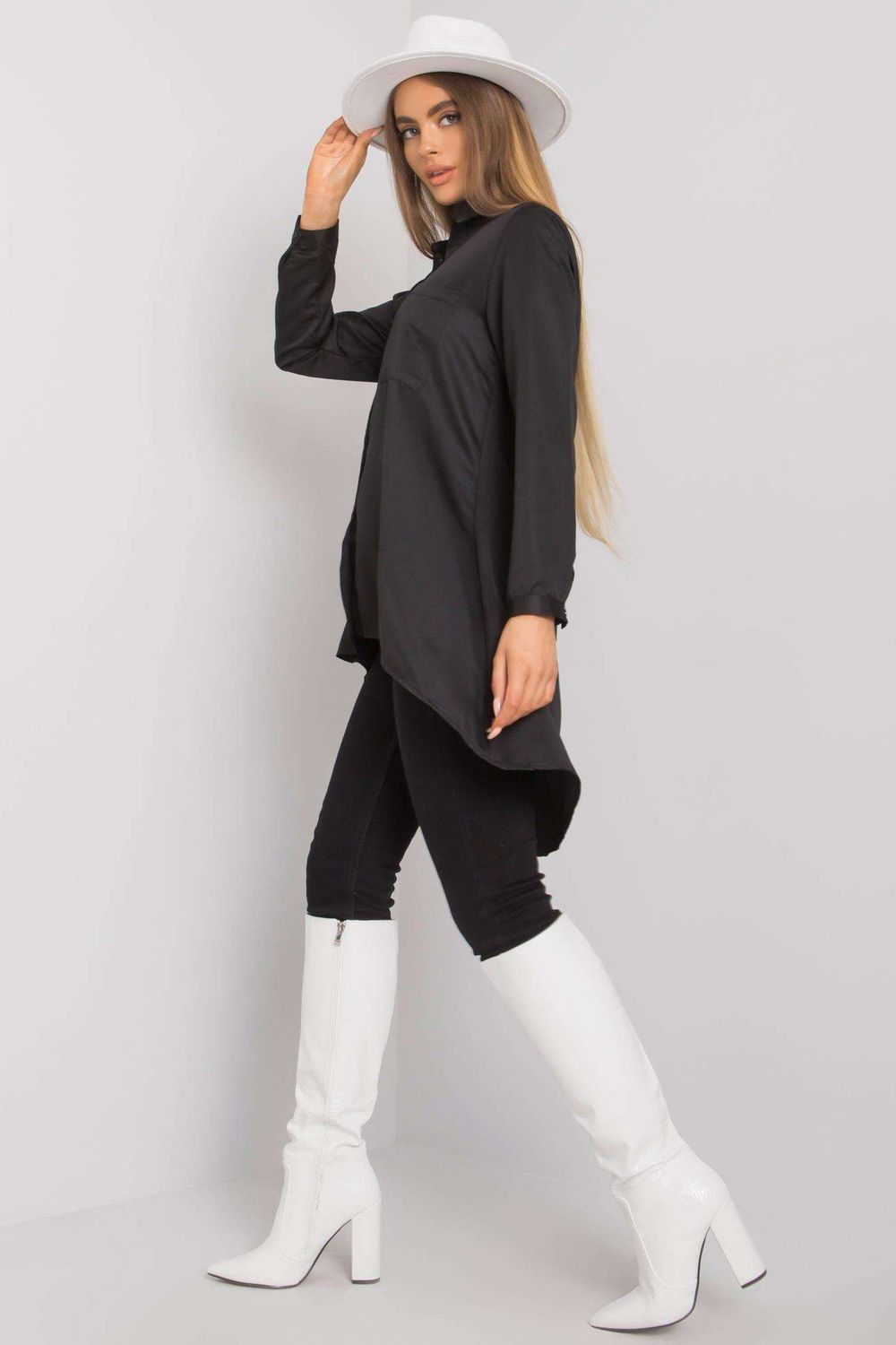 Koszula Damska Model EM-KS-556-1.11 Black - Ex Moda160752 - Czarny - obrazek 3
