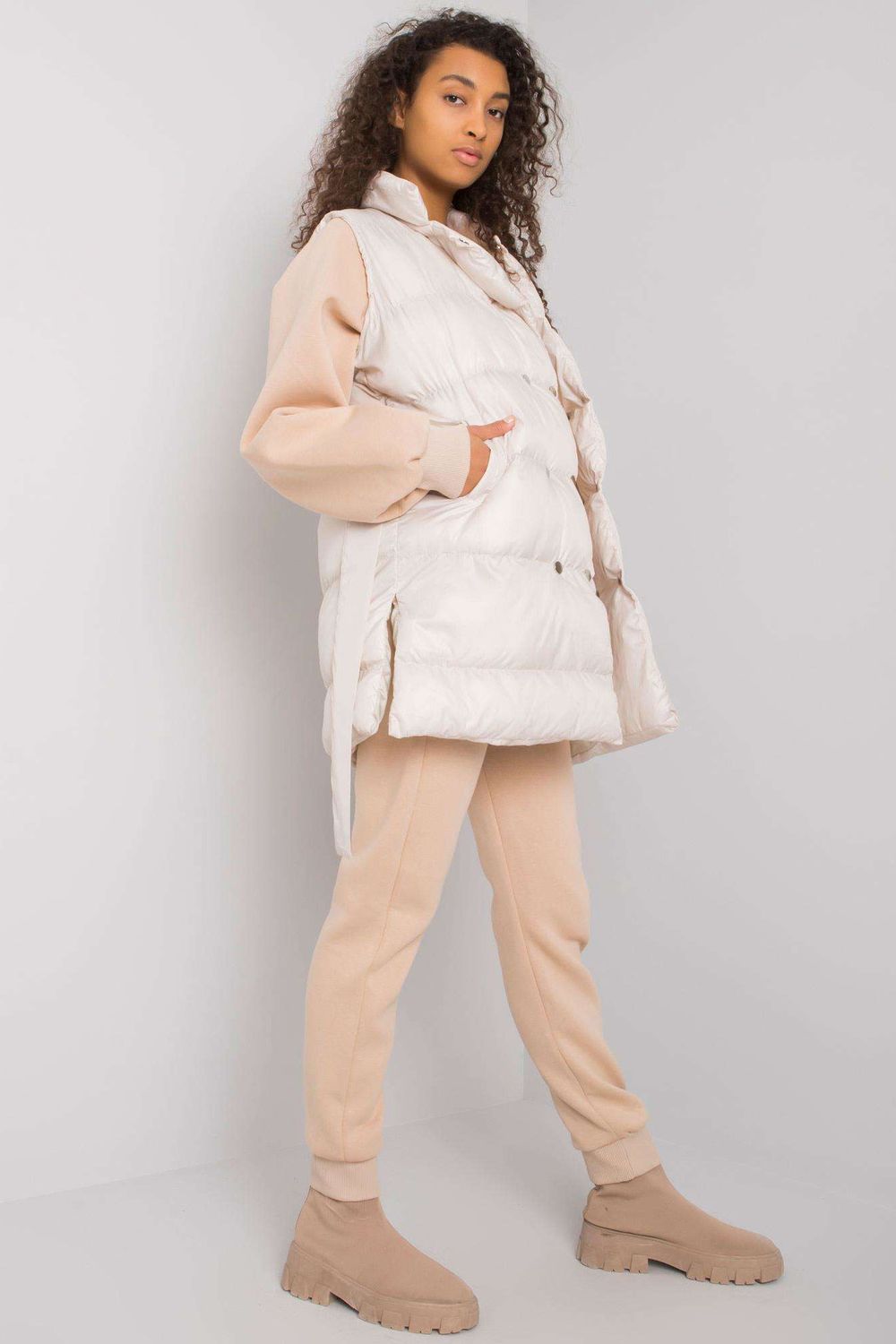 Spodnie Komplet Model EM-KMPL-646.96P Beige - Ex Moda160800 - Beżowy - obrazek 2