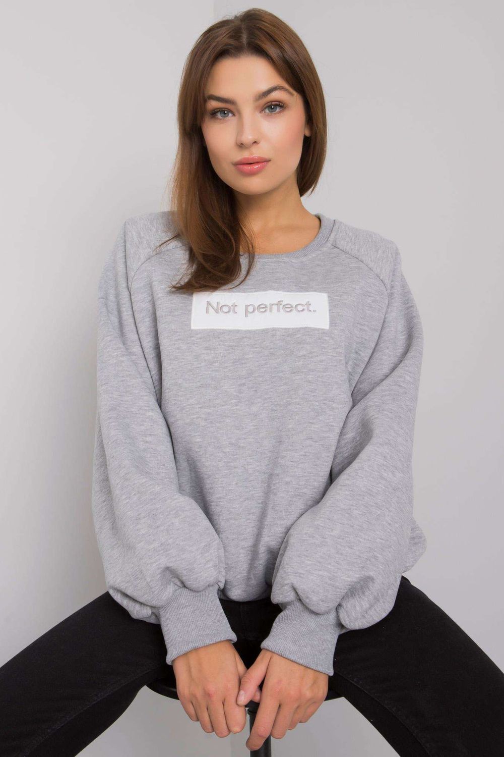 Bluza Damska Model EM-BL-652.13P Grey - Ex Moda160817 - Szary - obrazek 2