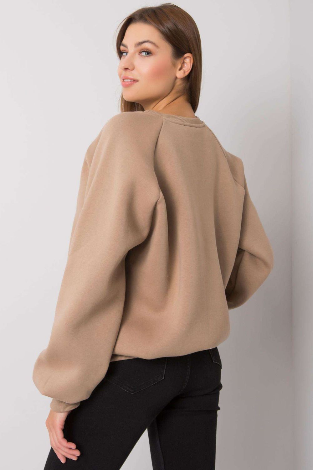 Bluza Damska Model EM-BL-652.13P Beige - Ex Moda160820 - Beżowy - obrazek 3