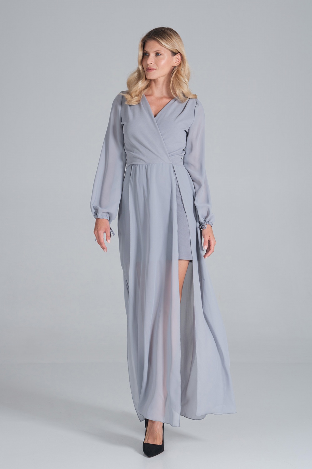 Sukienka Model M850 Grey - Figl160985 - Szary - obrazek 2