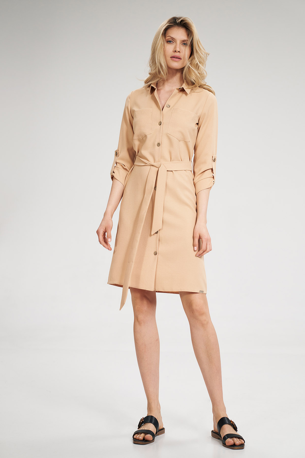 Sukienka Model M701 Beige - Figl141744 - Beżowy - obrazek 2