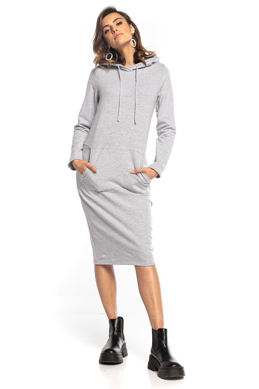 Sukienka Model T357/2 Light Grey - Tessita161819 - Szary