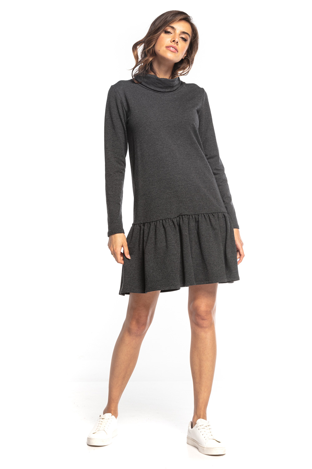 Sukienka Model T356/3 Dark Grey - Tessita161825 - Szary