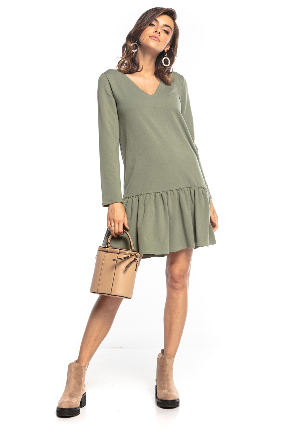 Sukienka Model T355/9 Khaki - Tessita161827 - Zielony