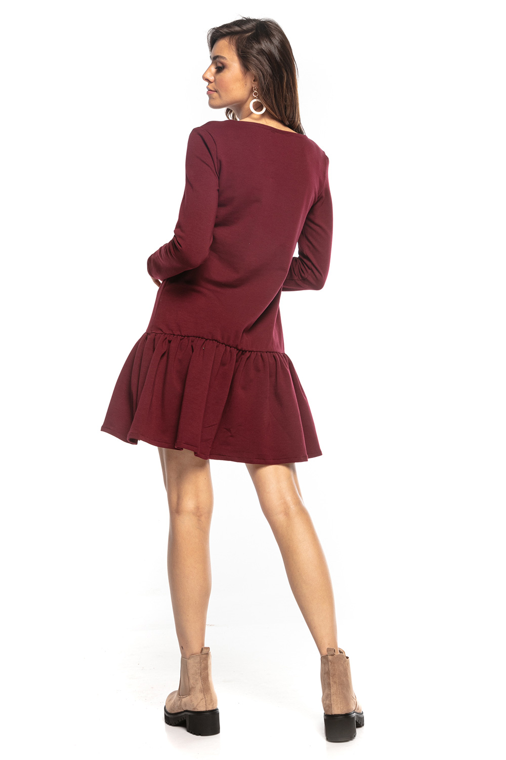 Sukienka Model T355/8 Bordo - Tessita161828 - Czerwony - obrazek 2
