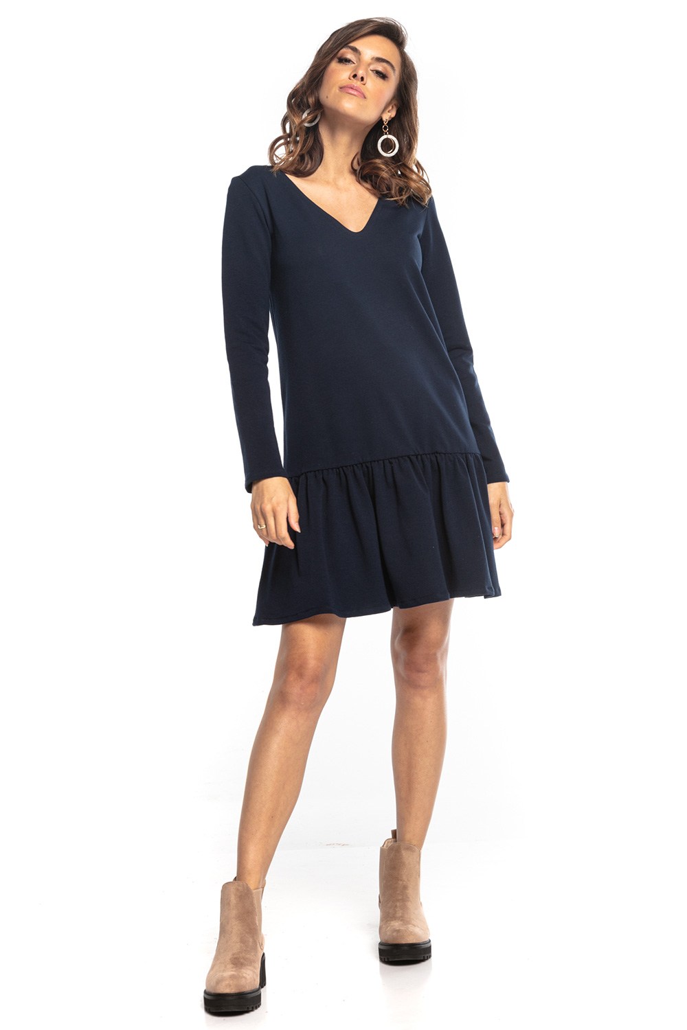 Sukienka Model T355/4 Navy - Tessita161830 - Granatowy