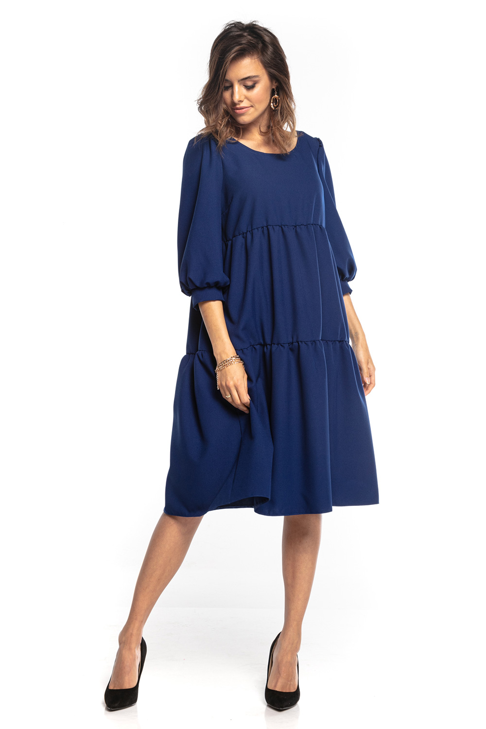 Sukienka Model T352/4 Navy - Tessita161846 - Granatowy