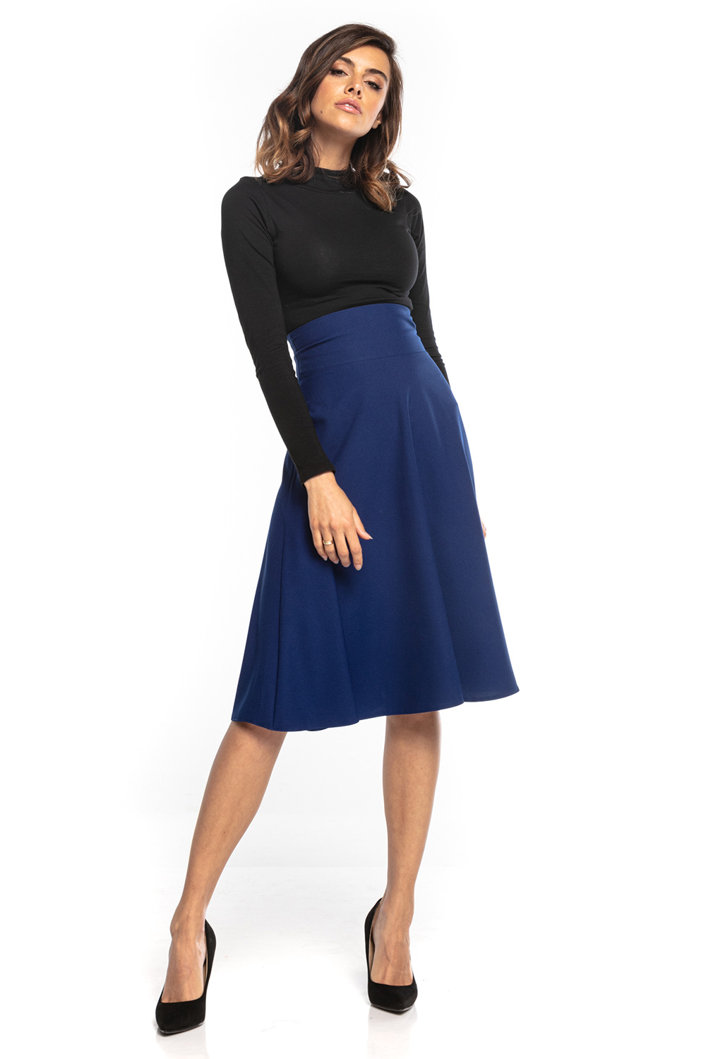 Spódnica Model T348/4 Navy - Tessita161866 - Granatowy