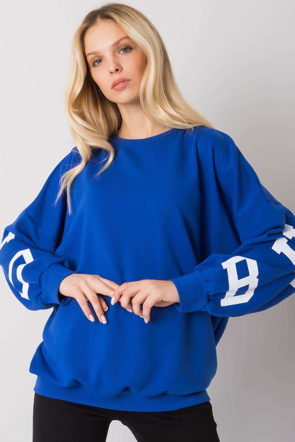 Bluza Damska Model EM-BL-710.14 Blue - Ex Moda161925 - Niebieski