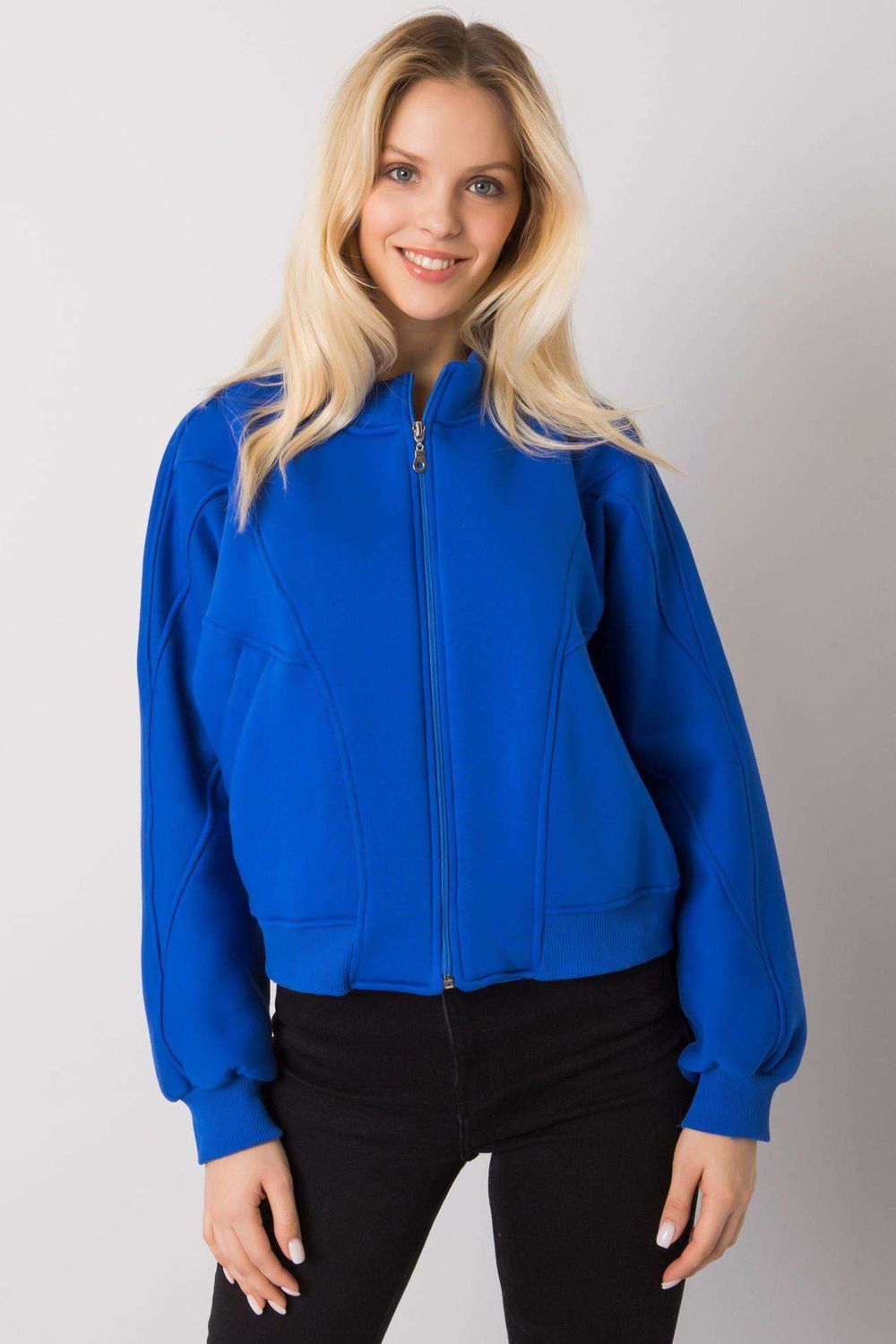 Bluza Damska Model EM-BL-703.17 Blue - Ex Moda161929 - Niebieski
